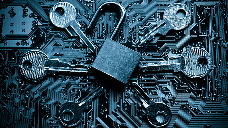 padlock and keys security privacy breach